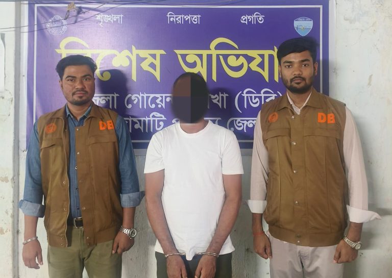 রাঙামাটিতে ডিবির জালে তালিকাভুক্ত মাদক কারবারি, উদ্ধার ৩৮ ইয়াবা