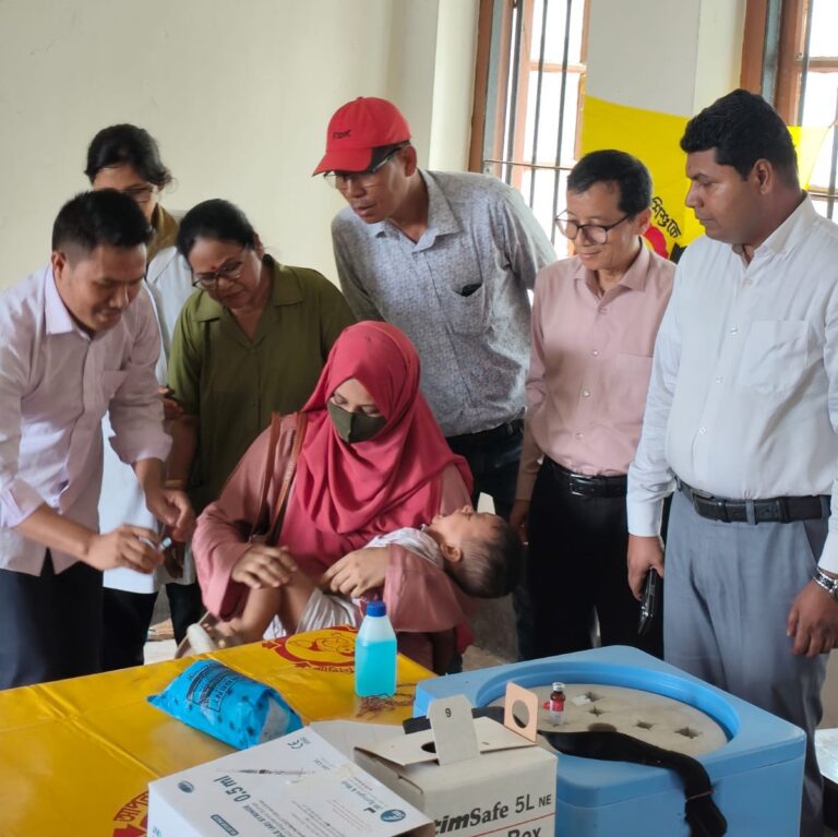 কাপ্তাইয়ে হাম-রুবেলা টিকাদান শুরু, আওতায় ৬ হাজার শিশু