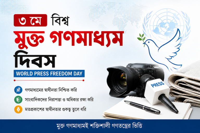 🟥 বিশ্ব মুক্ত গণমাধ্যম দিবস: স্বাধীন সাংবাদিকতা রক্ষার আহ্বান