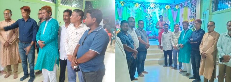 কাপ্তাইয়ে দুর্গাপূজার মণ্ডপ পরিদর্শনে মামুনুর রশীদ